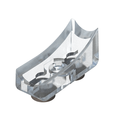 Cette butée d´angle est discrète, élégante et durable. Son design a les caractéristiques suivantes:<br><br>
<i>
* Disponible en transparent et noir<br>
* Fabriquée en polycarbonate (PC) pièce transparente et en polyamide 6 (PA6) couleur noir <br>
* Disponible avec ou sans feutre<br>
* Les mesures de diamètre de tube vont de 10mm à 25mm<br>
* Idéale pour les chaises design<br>
</i>