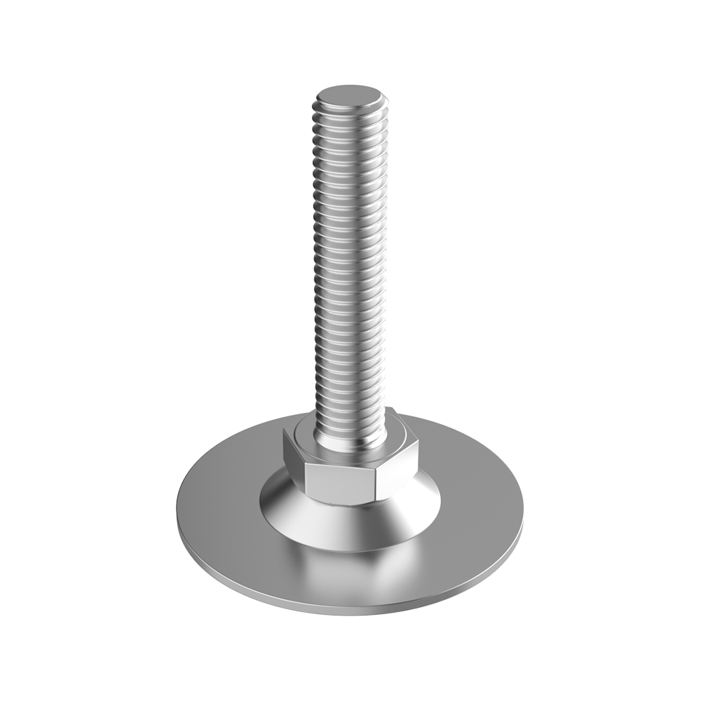 Les pieds de nivellement LHVB sont fabriqués en <b>(ZCS)</b> Acier zingué et sont dotés d’une vis <b>pivotante</b> DIN 558-4.6-A2F avec base hexagonale, offrant une inclinaison de <b>10º à 13º</b> selon la référence. Ils assurent une fixation sûre grâce à une vis Torx T20 (couple max. 3,4 Nm) qui solidarise la base avec la vis.<br>
Concernant la base, il existe deux versions selon la référence : sans trous ou avec deux trous permettant de <b>la visser et la fixer solidement au sol</b> <i>(références terminées par H)</i>.<br><br>
Ces pieds supportent une charge d’environ <b>6380 N</b>, bien que nous recommandions toujours de prévoir une marge de sécurité. Les niveleurs doivent être ajustés sans charge, et leur utilisation comme patins est déconseillée : ils sont conçus comme éléments statiques.<br><br>
Pour protéger la surface contre les rayures/chocs éventuels, nous recommandons d’ajouter l’embout de protection <b><a href='https://www.iscsl.es/pie-nivelador-de-acero-zincado-con-inclinacion/lkb/#'>LKB</a></b>, fabriqué en <b>(LDPE)</b> Polyéthylène basse densité.<br><br>
Configurations spéciales disponibles sur demande :<br><br>
<i>* Autres longueurs et filetages</i>.<br>
<i>* Base en <b>(SS)</b> Acier inoxydable</i>.<br>
<i>* <b>Empreinte hexagonale</b> pour clé Allen à l’extrémité supérieure du filetage</i>.