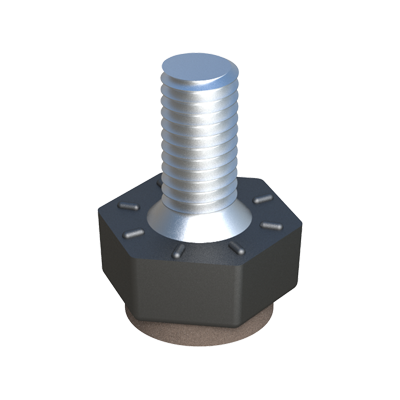Nos pieds réglables sont disponibles en LDPE et en PA6, selon les références. Ceux fabriqués en LDPE disposent d´un filtre inséré durant l´injection. Quant à ceux en PA6, leur feutre est inséré après l´injection. Si vous voulez la pièce sans feutre: LL.