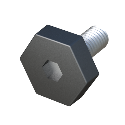 Nos pieds réglables avec base haxagonale ont un trou dans leur base qui permet d´utiliser une clé allen.