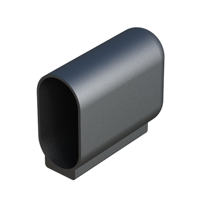 Nos embouts coiffants pour tubes ovales fonctionnent comme des butoirs.