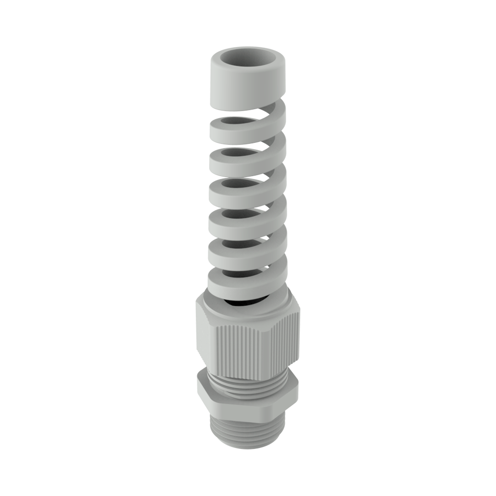 Les presse-étroupes flexibles PRPRF, fabriqués selon <b>DIN EN 62444/50262</b>, permettent que el câble bouge librement et de forme continue aussi et offrent une excelente protection, ainsi qu'aux vibrations. Le corps se fabrique en <b>PA6</b> (nylon6) et le joint interne en <b>CR</b> (Caoutchouc - Chloroprène). Il répond au IP66 et IP698 (jusqu'à 5 bar) type 4X (UL 50E). Pour une étanchéité optimale, nous recommandons utiliser un contre-écrou (famille <a href='
https://www.iscsl.fr/ecrou-presseetroupe-metrique/prtu/
' target='_blank'><b>PRTU</b></a>, <a href='
https://www.iscsl.fr/ecrou-presseetroupe/prtum/
' target='_blank'><b>PRTUM</b></a>, <a href='
https://www.iscsl.fr/ecrou-presseetroupe/prtue/
' target='_blank'><b>PRTUE</b></a>) et le joint plat (<a href='
https://www.iscsl.fr/joint-metrique-et-pg/prp/
' target='_blank'><b>PRP</b></a>), qui se vendent séparemment.<br>Les trois couleurs sont résistentes aux rayons UV (F1 selon UL 746C). En fabrication spéciale, nous pouvons proposer les couleurs RAL3020 (rouge), RAL9003 (blanc) y RAL5015 (bleu), et aussi des joints de rechange pour câbles multiconducteurs ou plats. <br><br>Normes et certifications: VDE (EN 62444), UL (UL 514B, CSA C22.2 Nr. 18.3-12 et 94.2-15), c-CSA-us (CSA C22.2), DNV GL (EN 62444). <i>Icertaines réglementations peuvent ne pas couvrir toutes les tailles ; veuillez consulter notre service commercial</i>.