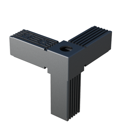 Notre raccord en Y a été crée pour connecter 3 tubes carrés. Il est fourni avec ou sans coeur en acier. Il a un taraudage M8 ou M10, selon la référence.